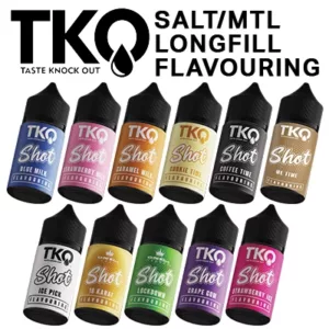 TKO E-Liquids Longfill Nic Salts | 30ml Bottle – 18 KARAT