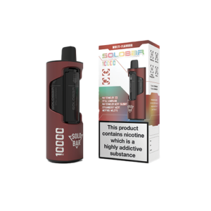 Solobar | Rechargeable Revolver Kit | 10K Puffs 5% – Maroon