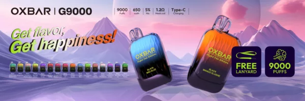 OXBAR G-9000| 9K puffs 5% | 650mAh Rechargeable Battery - Fanta Strawberry